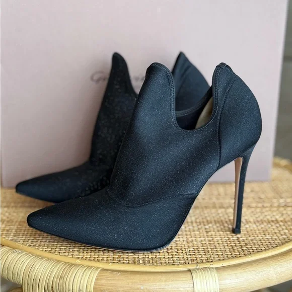 Elegant classy stilettos booties heels pointy toe shoes - Picture 10 of 11